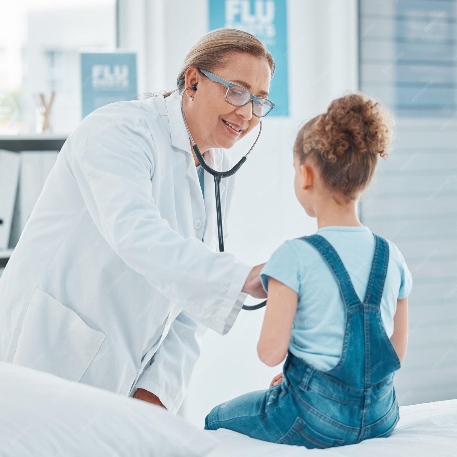 happy-woman-kid-doctor-with-stethoscope-exam-check-lungs-healthcare-child-girl-pediatrician-listening-chest-medical-test-breathing-heartbeat-hospital-cardiology_590464-491144